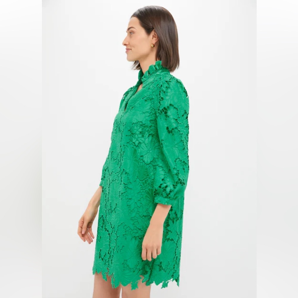 XS Tuckernuck Pomander Place Green Lace Cath Mini Dress - Picture 5 of 17
